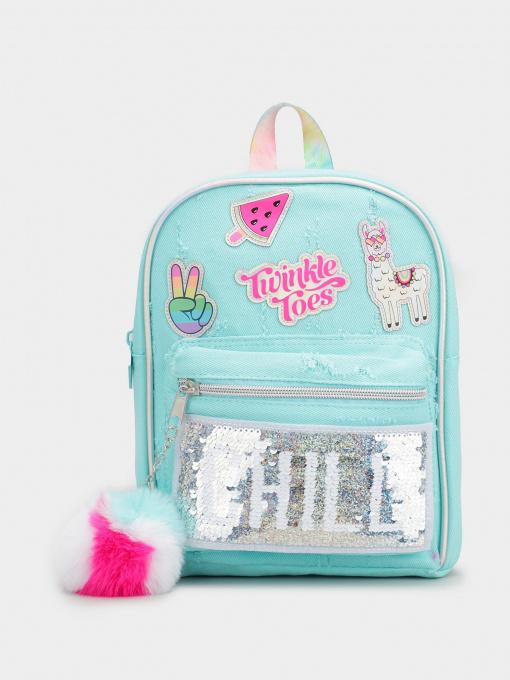 Повседневный рюкзак Skechers  MINI REVERSE SEQUENCE TWINKLE TOES BACKPACK модель SKTT6883 AQUA Фото