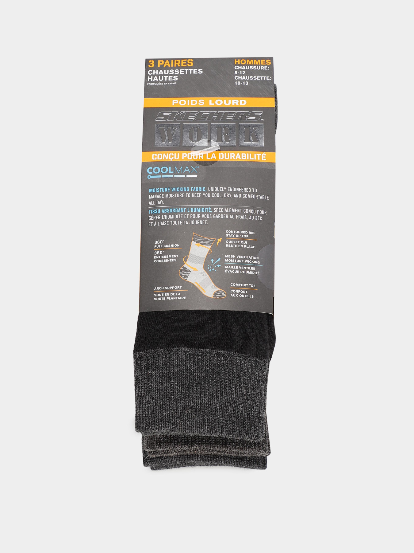 Набір шкарпеток Skechers Work 43-46 модель S115791-039 Фото