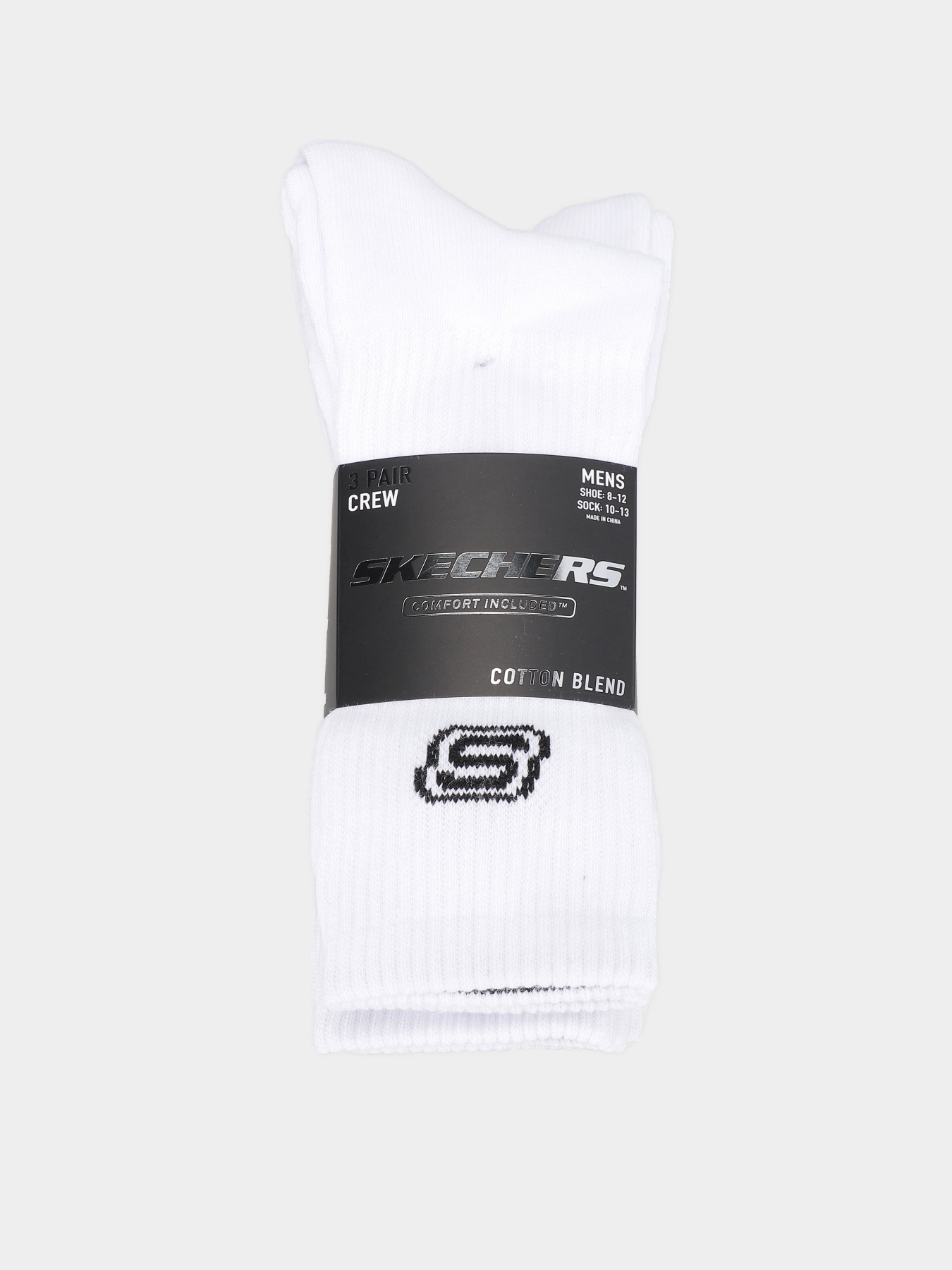 Набір шкарпеток Skechers 3PK 1/2 TERRY RIBBED CREW модель S117454-100 Фото