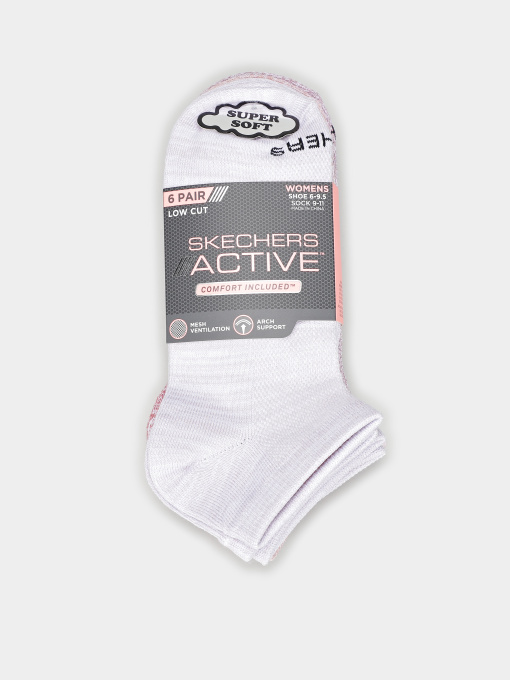 Набор носков Skechers 6 Pair Active Super Soft Low Cut 35 - 39,5 модель S108498-680 Фото