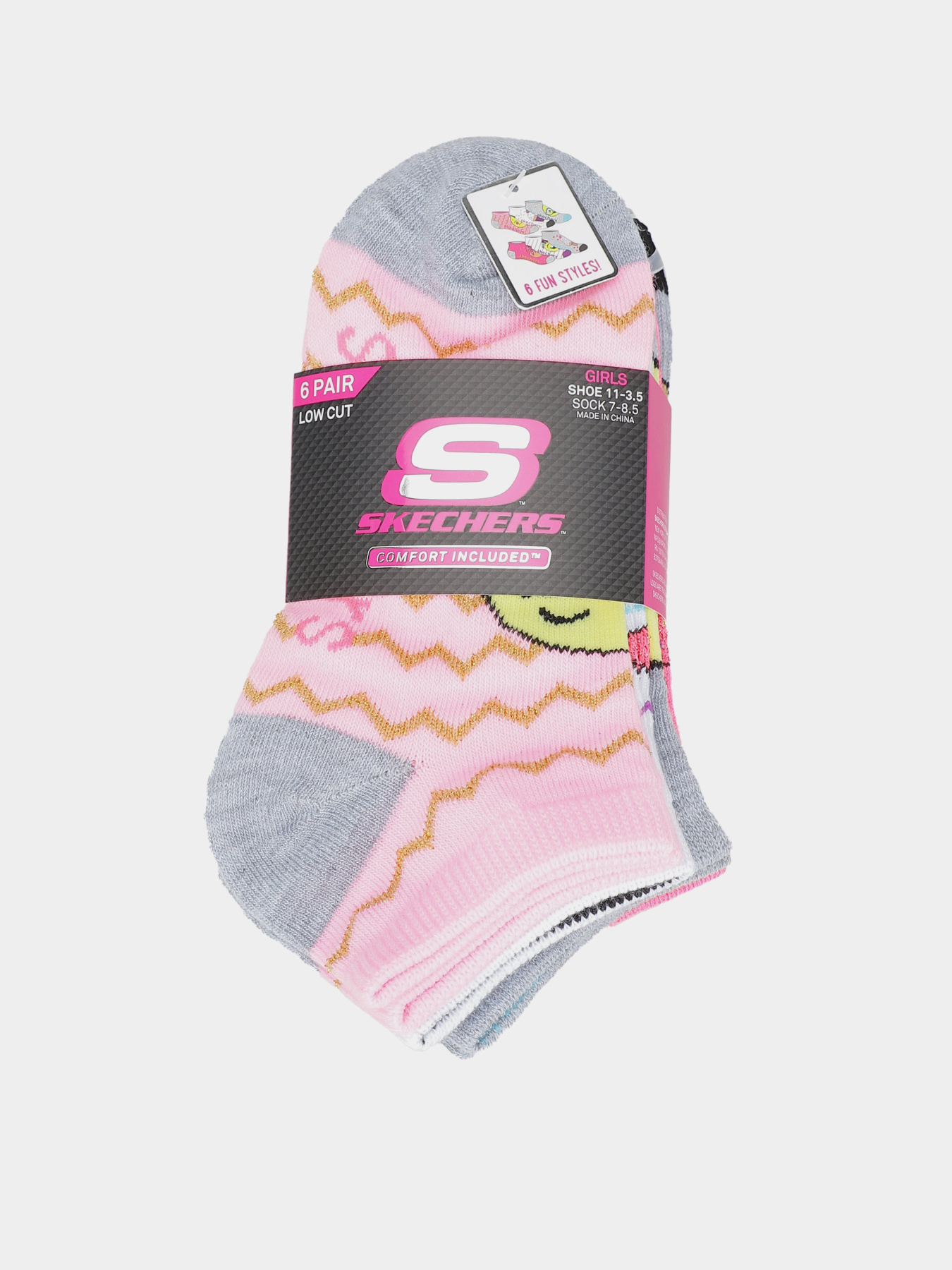 Набор носков Skechers 6PK NON TERRY LOW CUT модель S110916-678 Фото