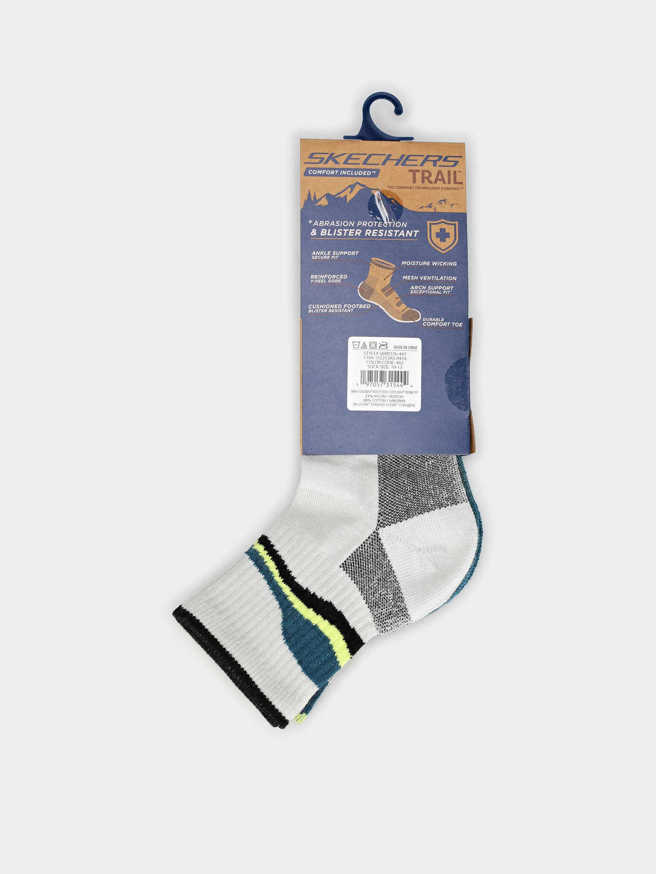 Набор носков Skechers 2PK 1/2 TERRY TRAIL QTR CREW модель S600276-442 Фото