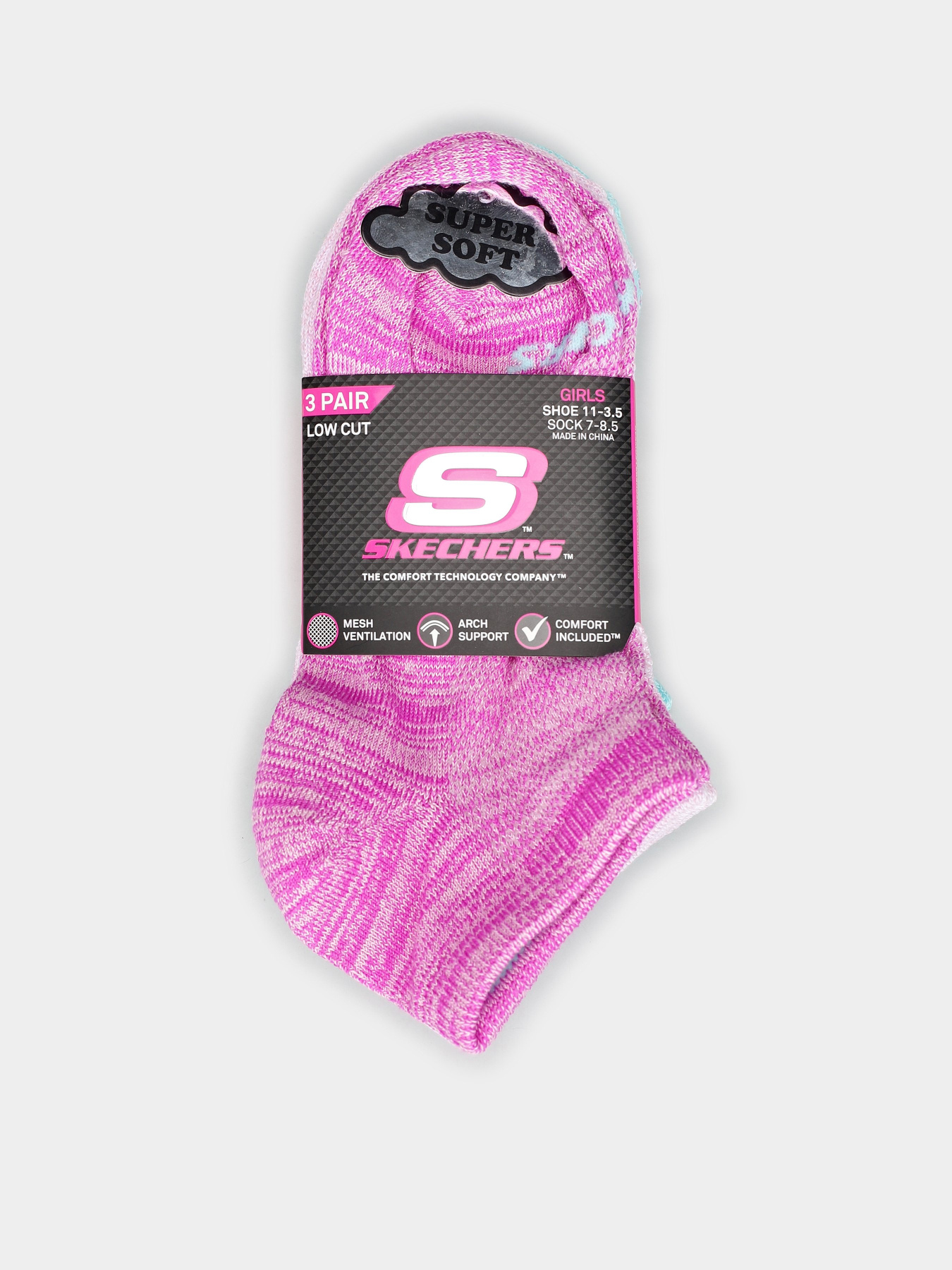 Набор носков Skechers Non Terry Low Cut 25,5 - 35,5 модель S600429-687 Фото