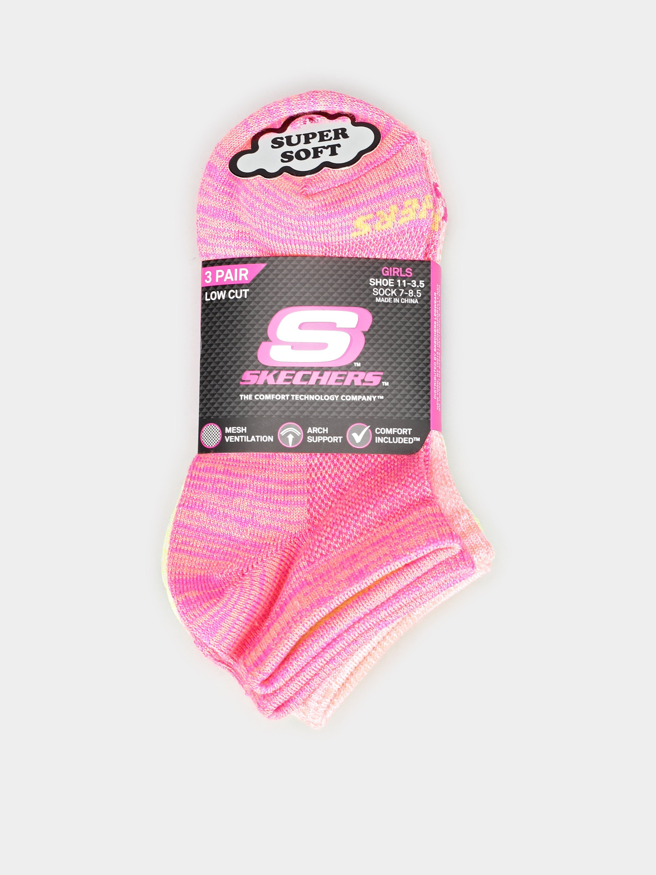 Набор носков Skechers Non Terry Low Cut 25,5 - 35,5 модель S600429-689 Фото