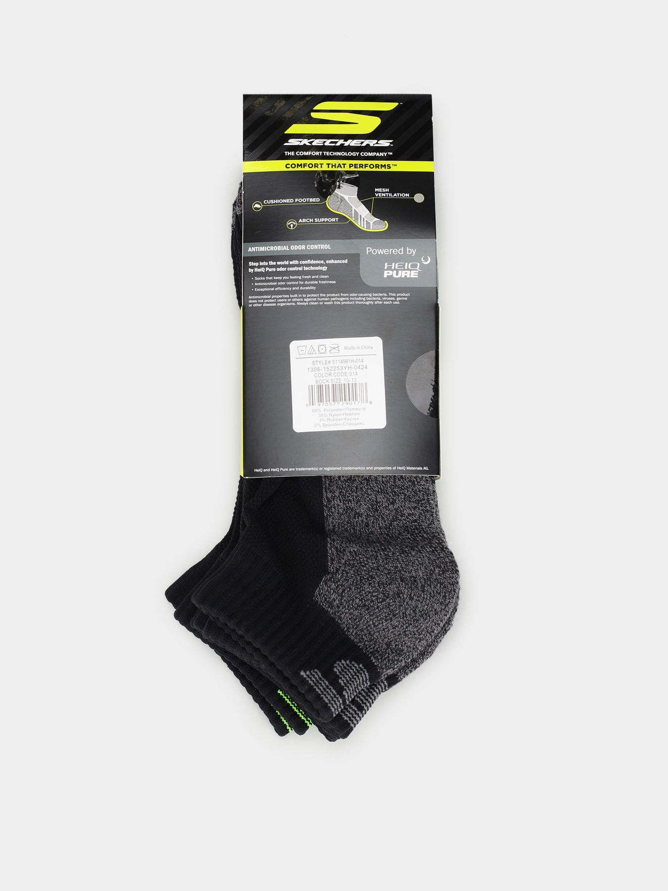 Набор носков Skechers Terry Qtr Crew 43-46 модель S114981H-014 Фото