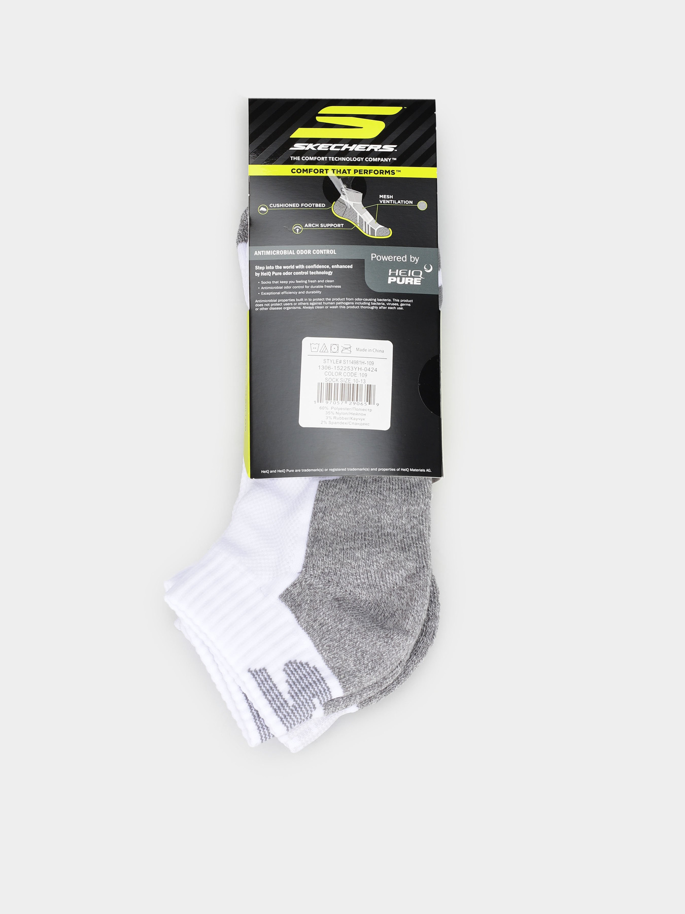 Набор носков Skechers 3PK 1/2 TERRY QTR CREW модель S114981H-109 Фото