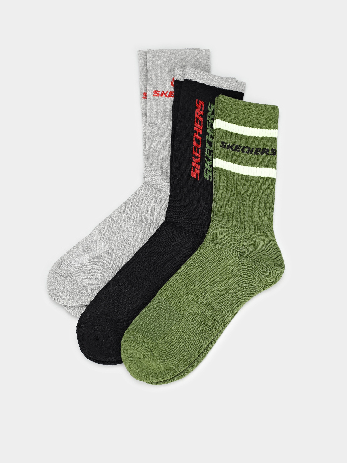 Набор носков Skechers 3PK 1/2 TERRY CREW модель S600476-315 Набор носков Skechers 3PK 1/2 TERRY CREW модель S600476-315 Фото