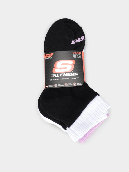 Шкарпетки та гольфи Skechers 3PK 1/2 TERRY QTR CREW модель S600477-015 Фото