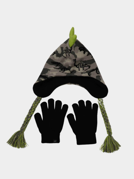 Шапка/перчатки Skechers Dino Camo Jaquard модель SBK6102 GRN Фото