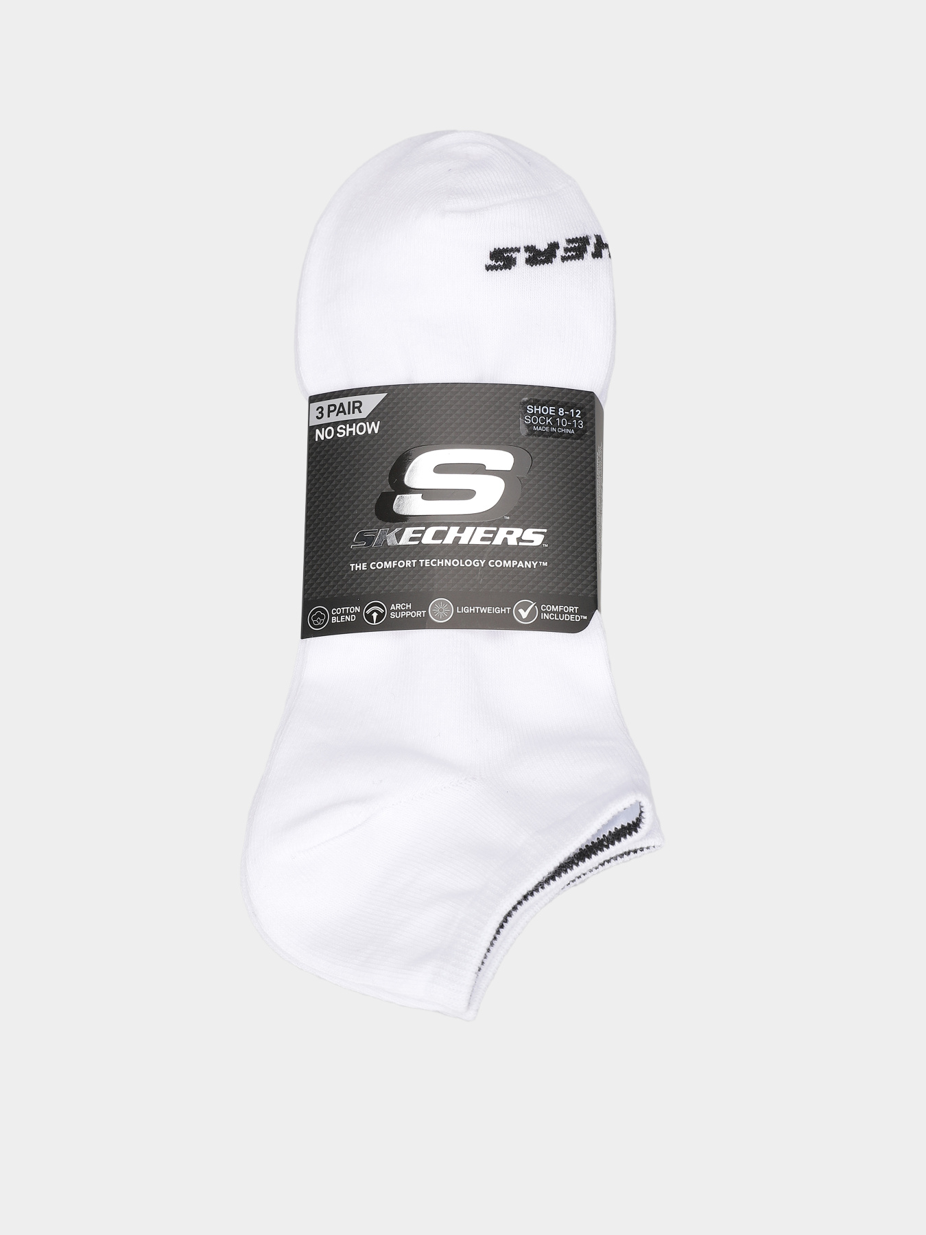 Набір шкарпеток Skechers 3PK NON TERRY NO SHOW модель S114041-100-10 Набір шкарпеток Skechers 3PK NON TERRY NO SHOW модель S114041-100-10 Фото