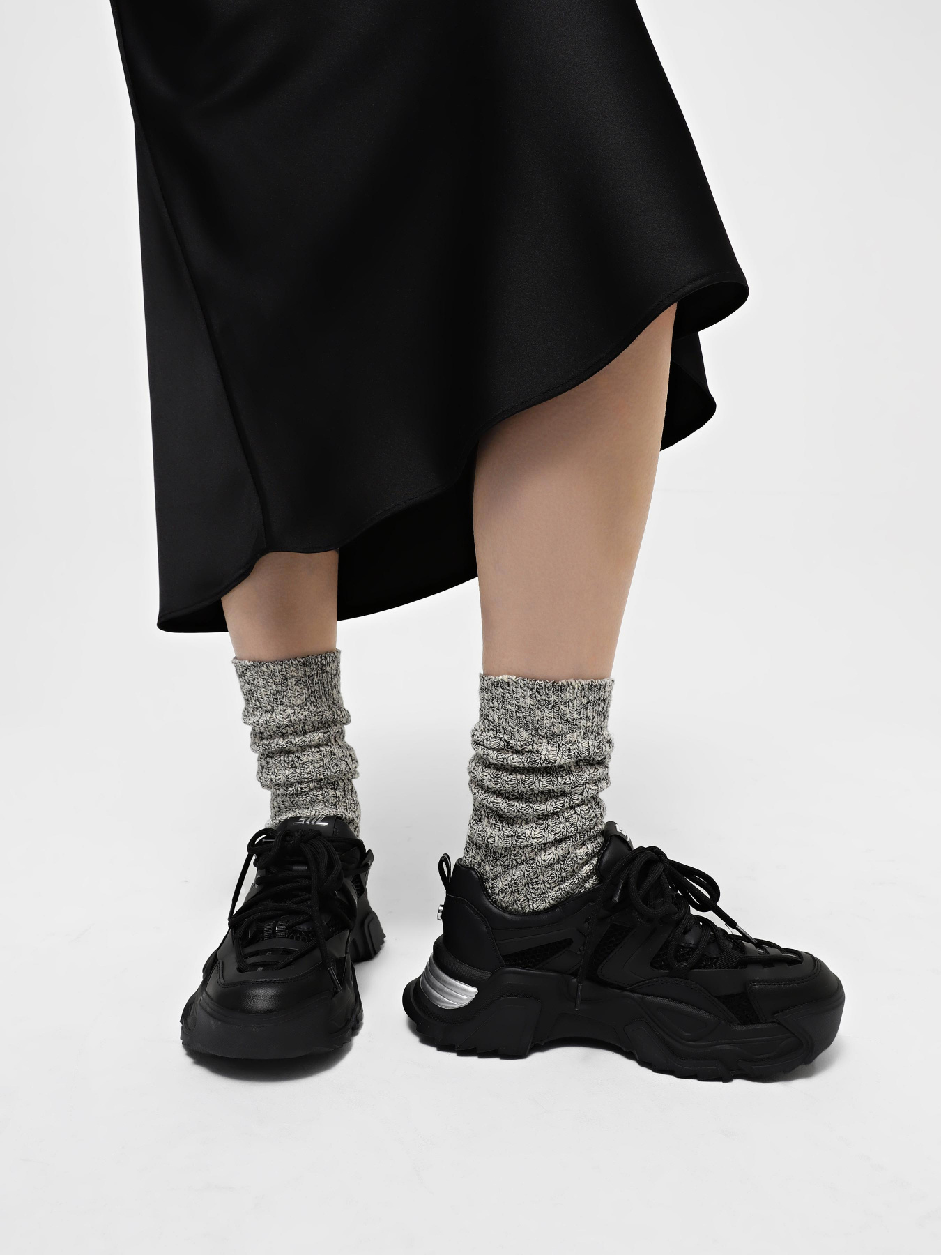 Кросівки повсякденні Steve Madden Kingdom модель SM11002519 BLACK/SILVER Фото