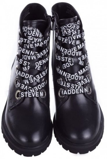 Черевики зі шнурівкою Steve Madden модель SM11000049 BLACK LEATHER — фото 4 - INTERTOP