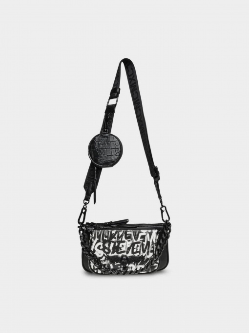 Кросс-боди Steve Madden Bmollie модель SM13001278 BLACK/WHITE Фото