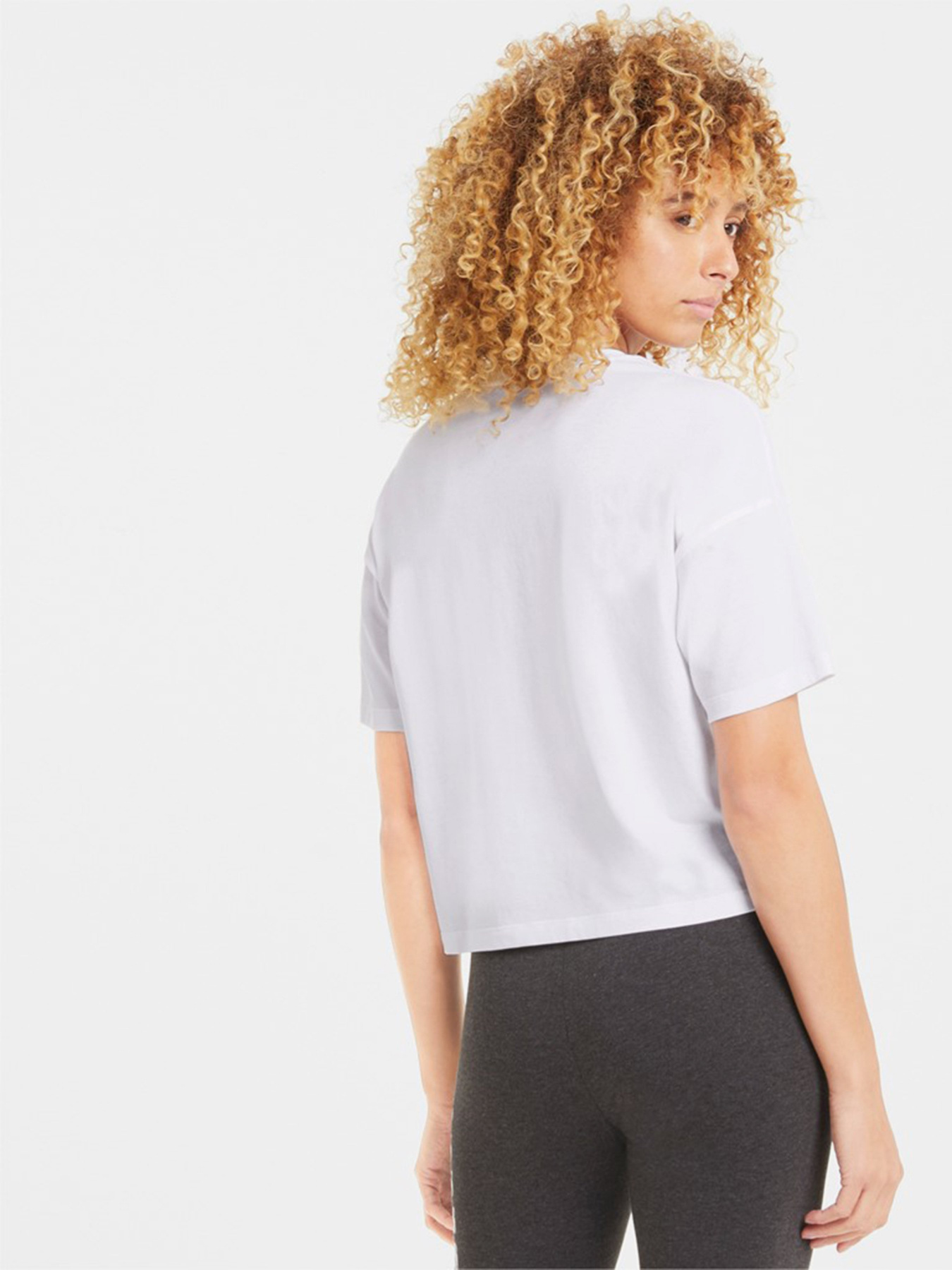 Футболка PUMA Essentials Logo Cropped модель 58686602 Фото