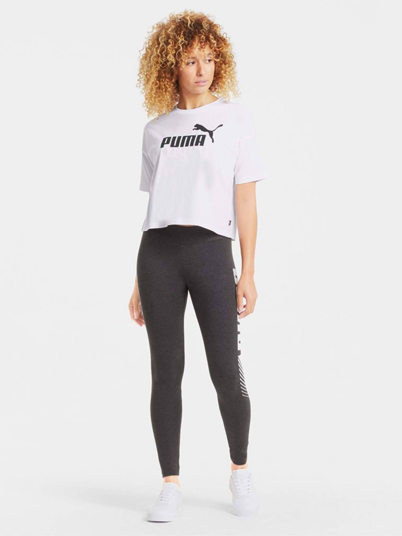 Футболка PUMA Essentials Logo Cropped модель 58686602 Фото