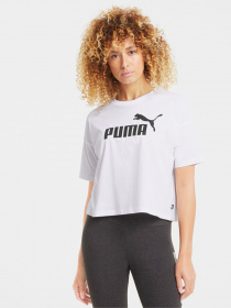 Футболка PUMA Essentials Logo Cropped модель 58686602 Фото