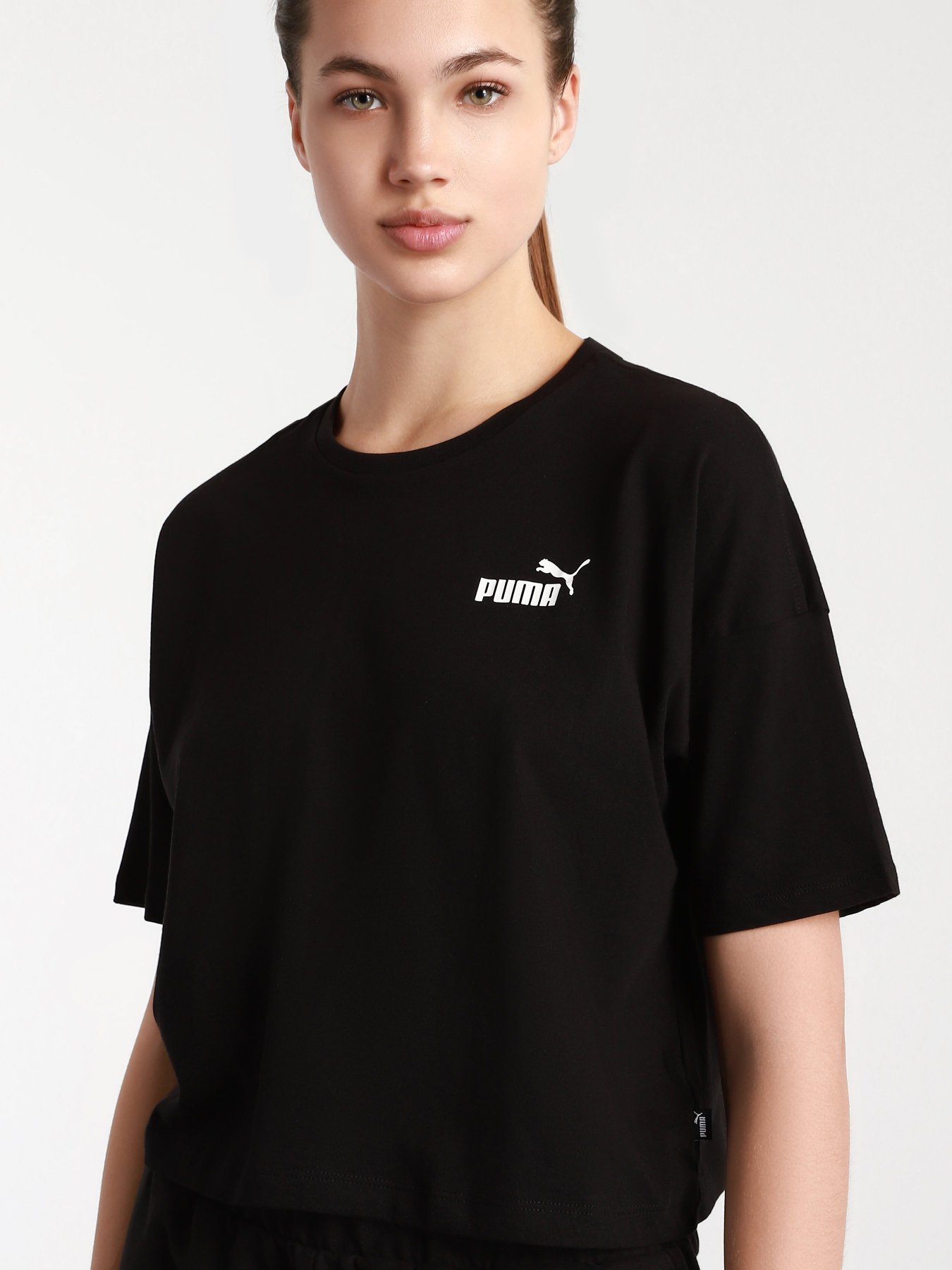 Футболка PUMA Essentials Cropped Small Logo модель 58686701 Фото