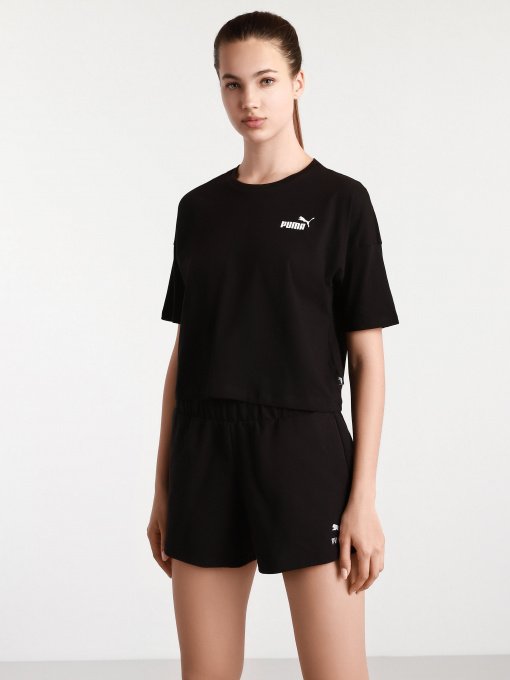 Футболка PUMA Essentials Cropped Small Logo модель 58686701 Фото
