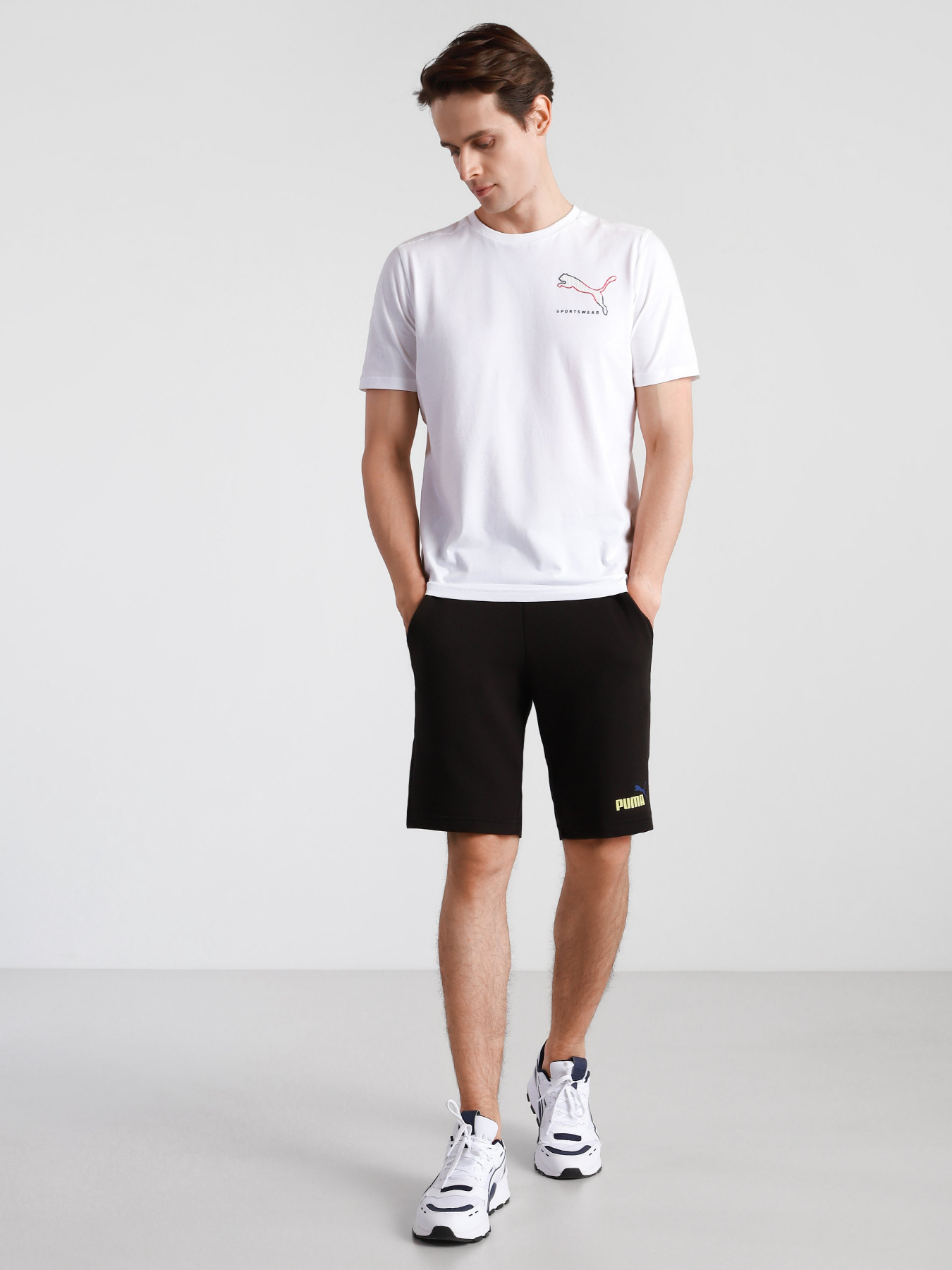 Шорты PUMA  ESS + 2 Col 10 Medium модель 58676601 Фото