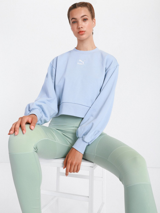 Свитшот PUMA Classics Puff Sleeve модель 53161661 Фото