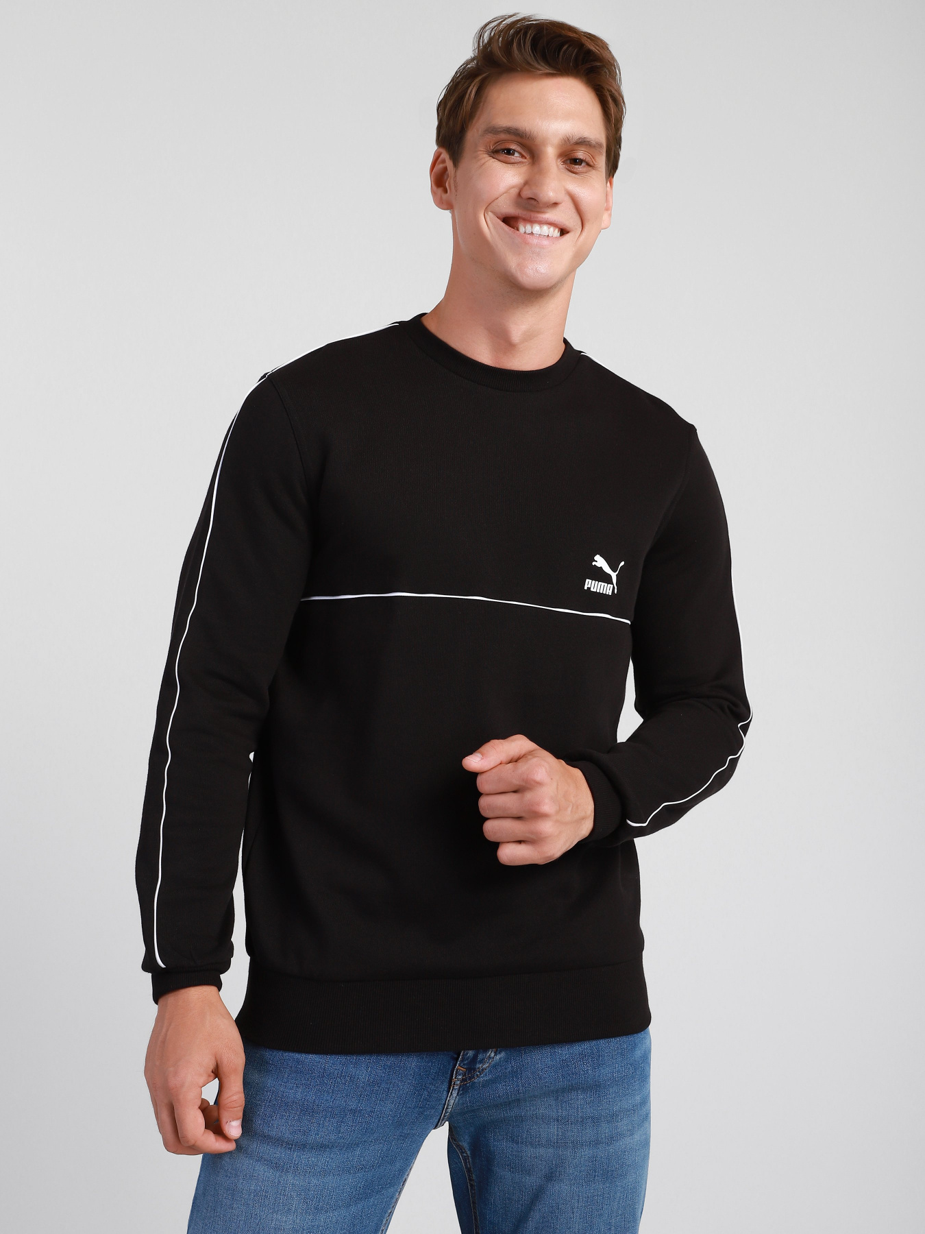 Свитшот PUMA CLSX Piped Crew TR модель 53170201 Фото