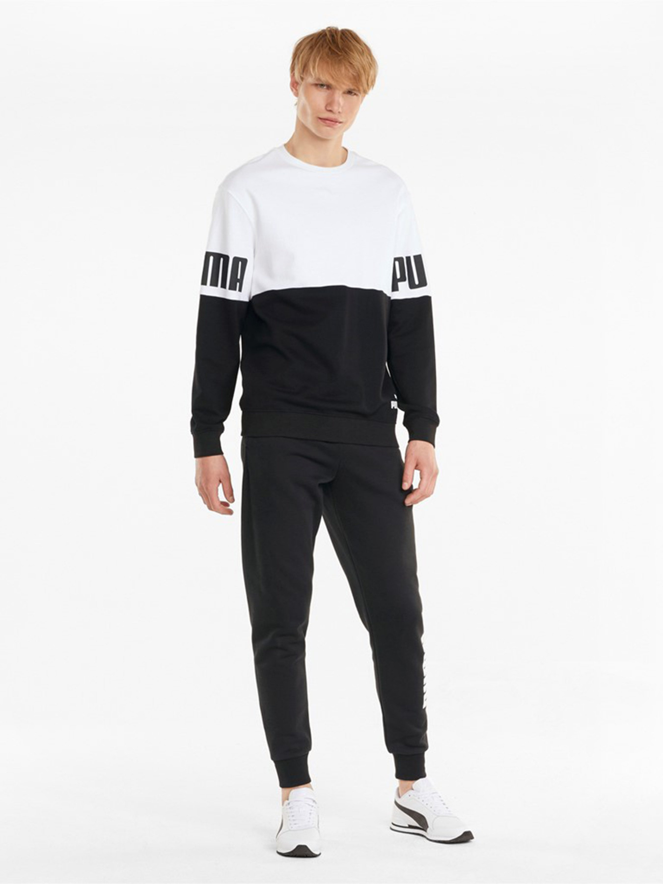 Свитшот PUMA Power Colourblock Crew Neck модель 58943002 Фото