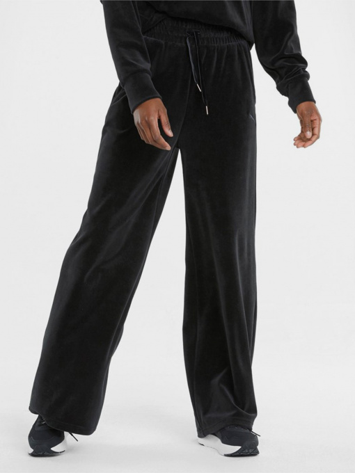 Штаны спортивные PUMA  HER Velour Wide Pants модель 58952601 Фото