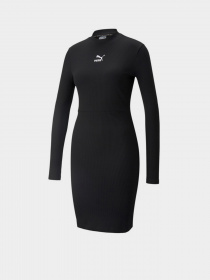 Платье мини PUMA Classics Ribbed LS Dress модель 53430401 Фото