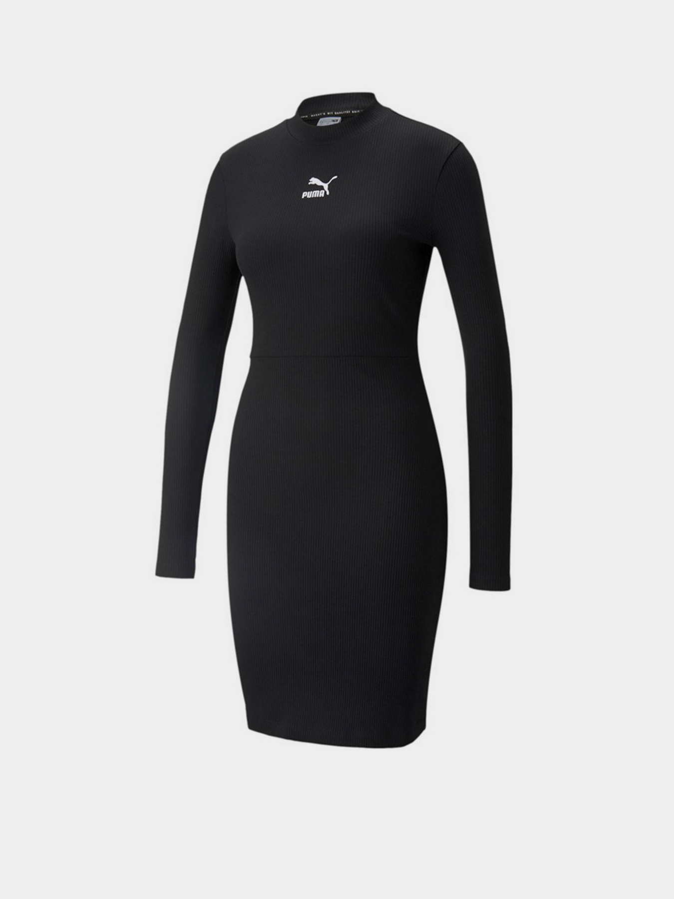 Платье мини PUMA Classics Ribbed LS Dress модель 53430401 Фото