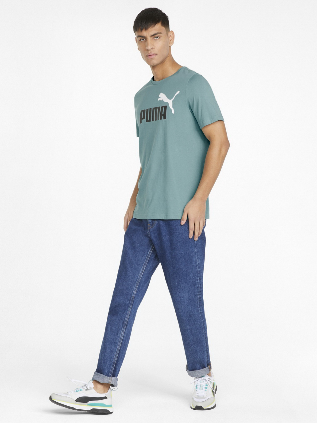 Футболка PUMA Essentials+ 2 Colour Logo модель 58675950 Фото