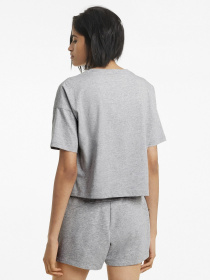 Футболка PUMA Essentials Logo Cropped модель 58686604 Фото