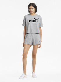 Футболка PUMA Essentials Logo Cropped модель 58686604 Фото
