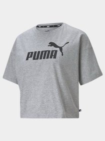 Футболка PUMA Essentials Logo Cropped модель 58686604 Фото