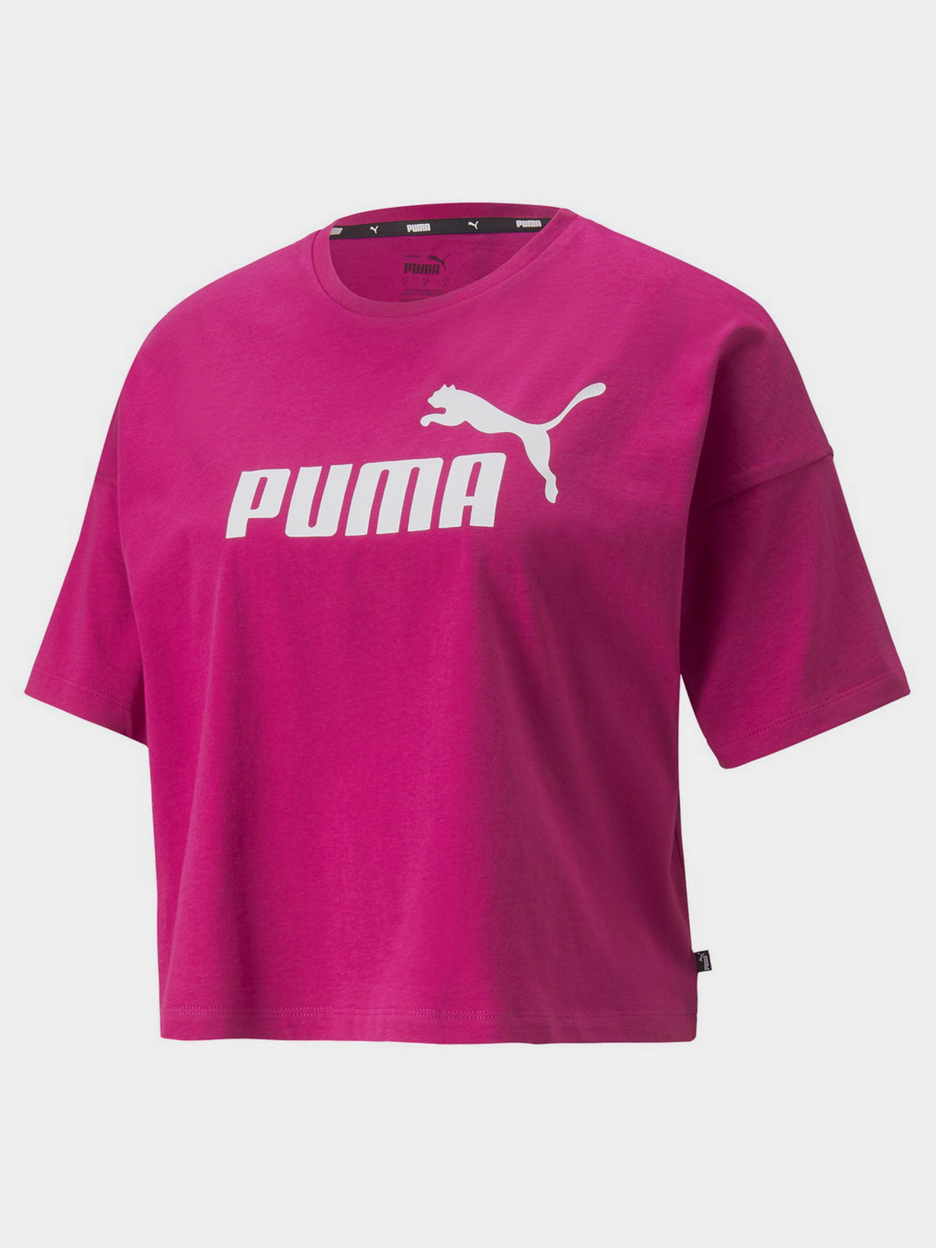 Футболка PUMA Essentials Logo Cropped модель 58686686 Фото