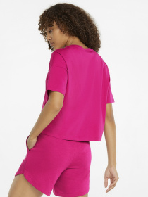 Футболка PUMA Essentials Logo Cropped модель 58686686 Фото