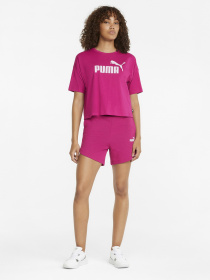 Футболка PUMA Essentials Logo Cropped модель 58686686 Фото