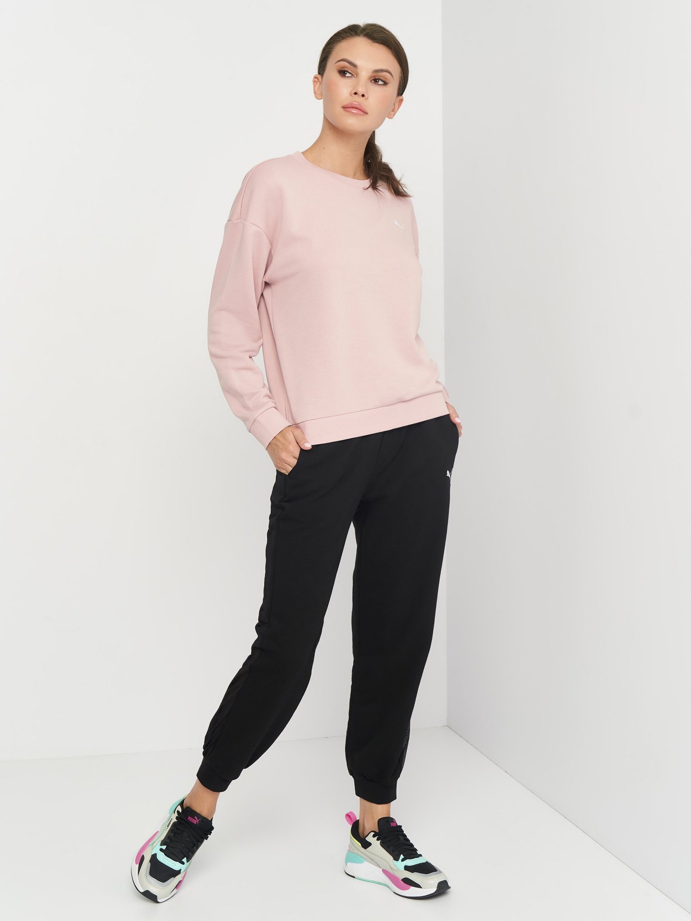 Штаны спортивные PUMA Mesh Panel Pants модель 53740801 Фото