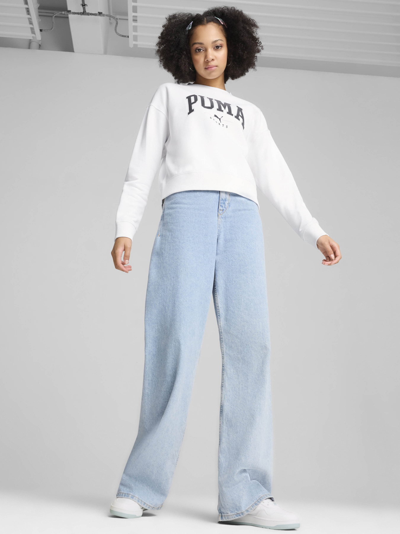 Свитшот PUMA Squad Full-Length Crewneck модель 68153902 Фото