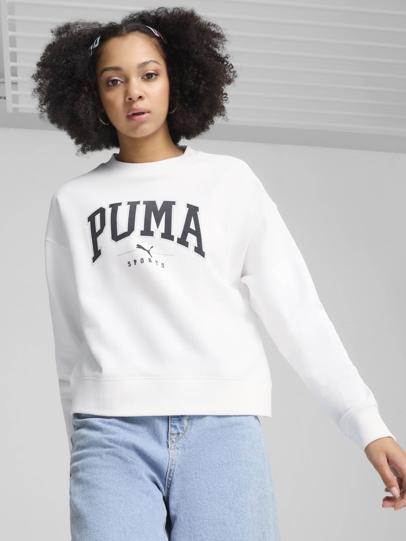 Свитшот PUMA Squad Full-Length Crewneck модель 68153902 Фото