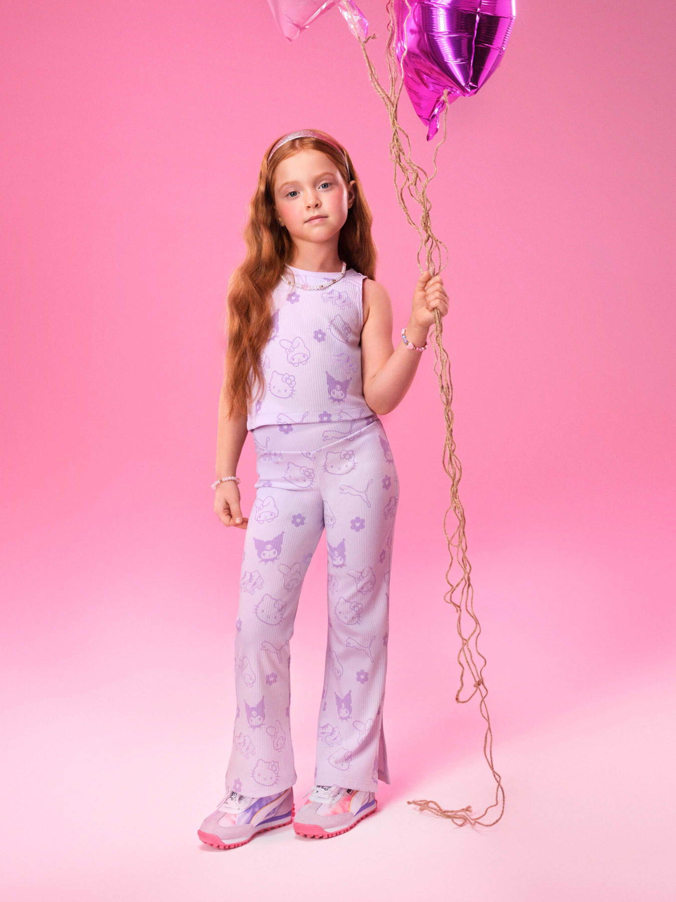 Легінси PUMA x Hello Kitty & Friends Ribbed Flared модель 63006875 Фото