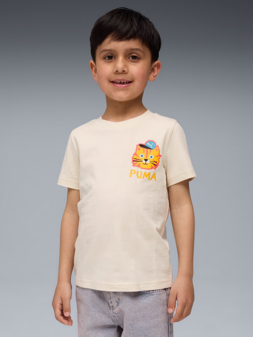 Футболка PUMA MOODY CAT GRAPHIC TEE KIDS модель 63220587 Фото