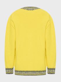 Женский желтый шерстяной кардиган Moschino модель A0926.8204;1027 Женский желтый шерстяной кардиган Moschino модель A0926.8204;1027 Фото