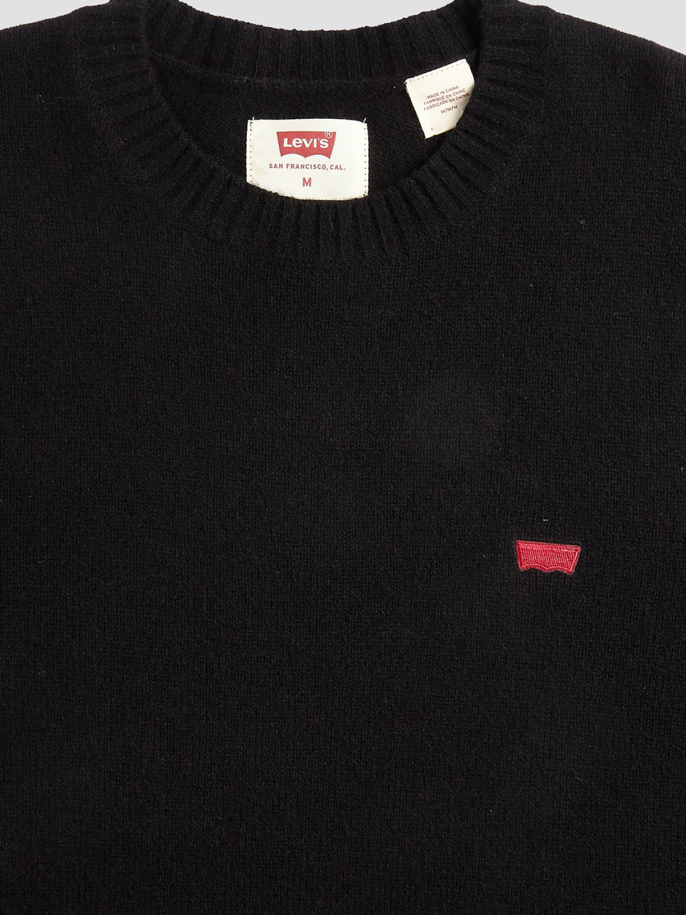 Мужской черный шерстяной джемпер LEVIS модель A4320;0005 Фото