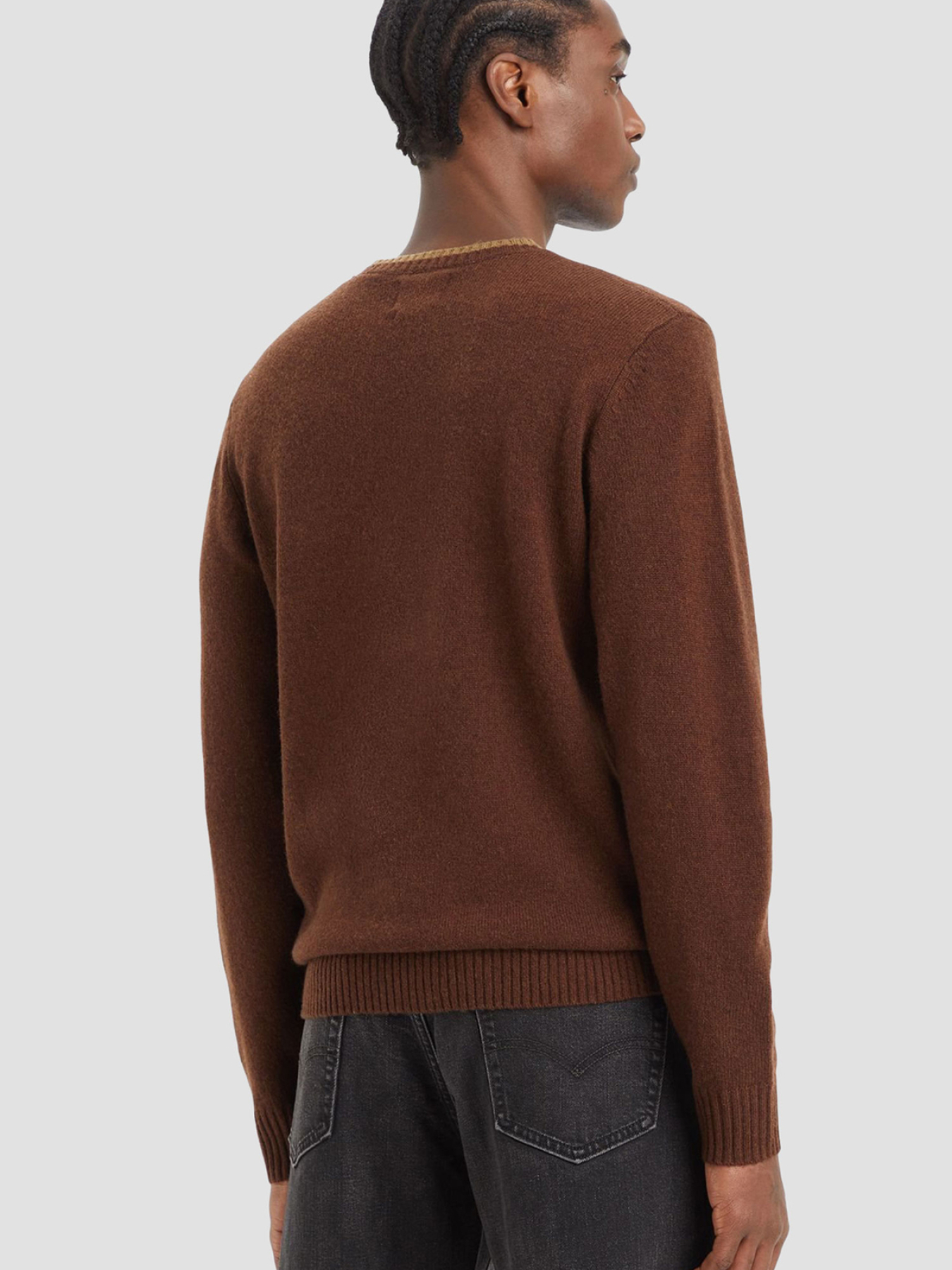 Мужской коричневый шерстяной джемпер LEVIS модель A4320;0015 Фото