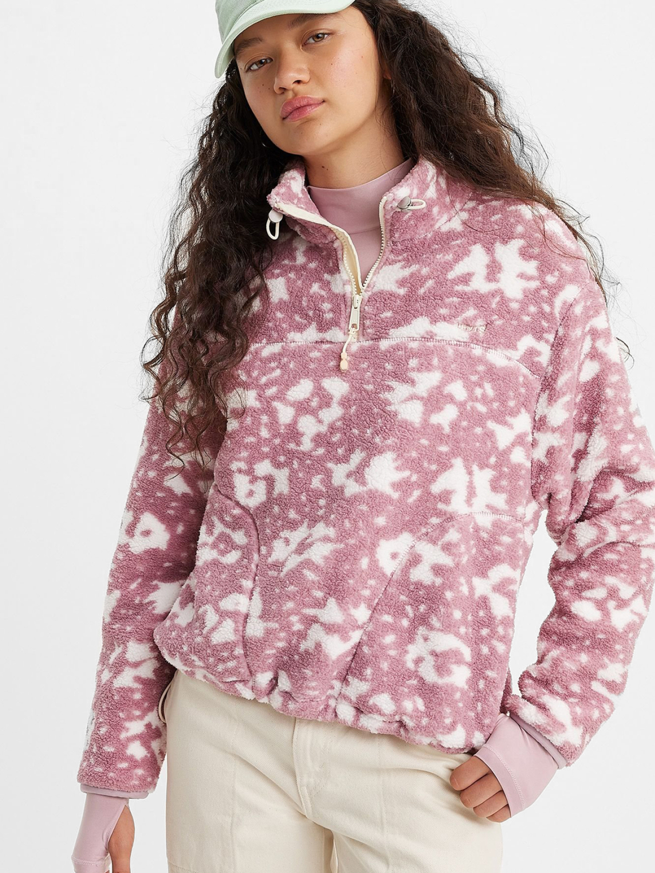 Жіноча рожева спортивна кофта з візерунком LEVIS модель A7893;0000 Фото