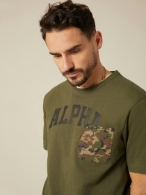 Футболка Alpha Industries CAMO POCKE модель UTP52001C1_303 Фото