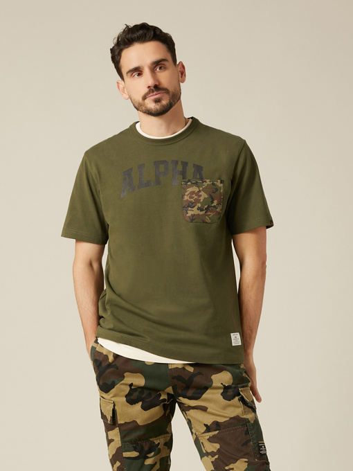 Футболка Alpha Industries CAMO POCKE модель UTP52001C1_303 Фото