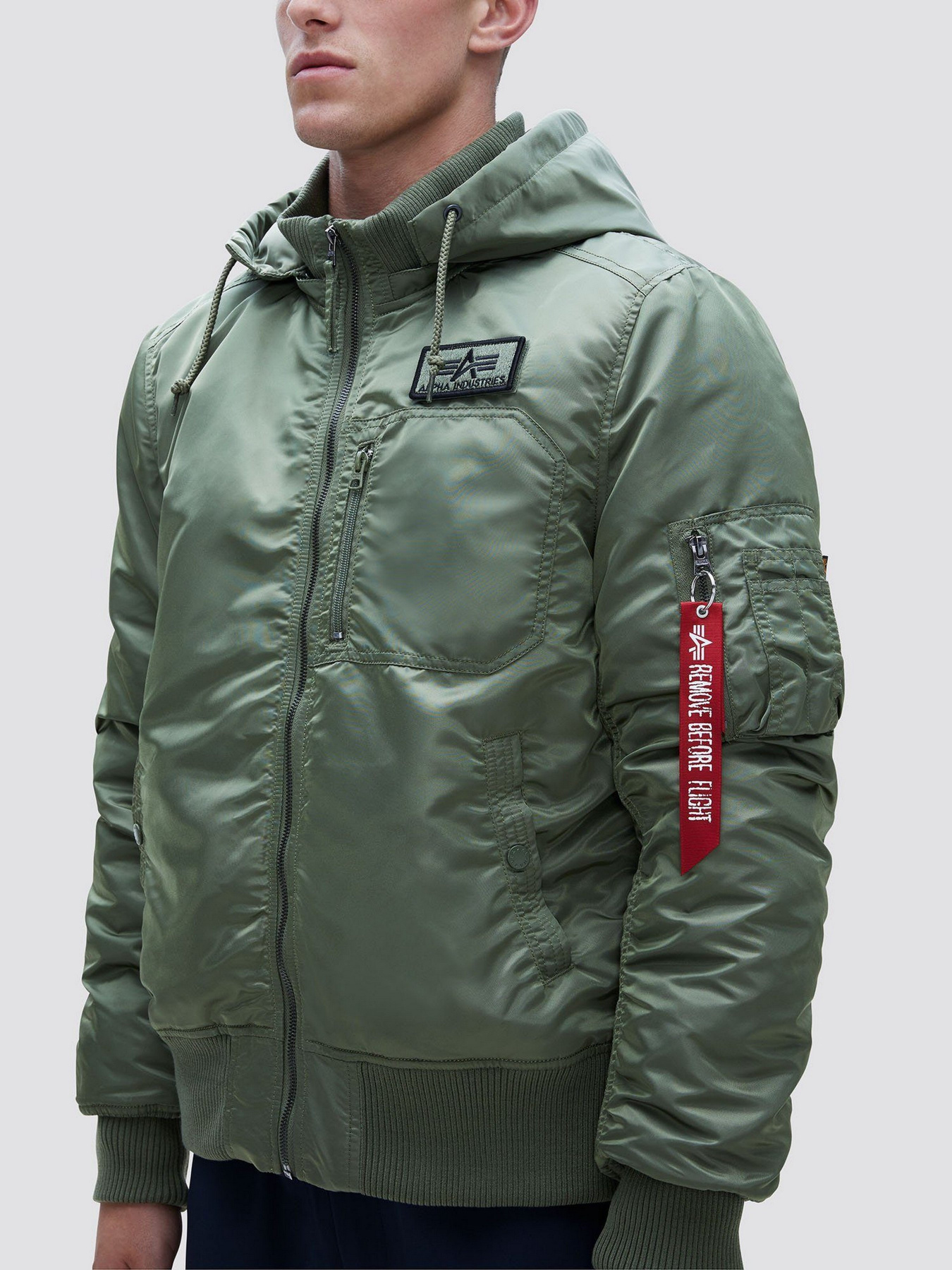 Бомбер Alpha Industries MA-1 HOODED RIB модель MJM49501C1_310 Фото