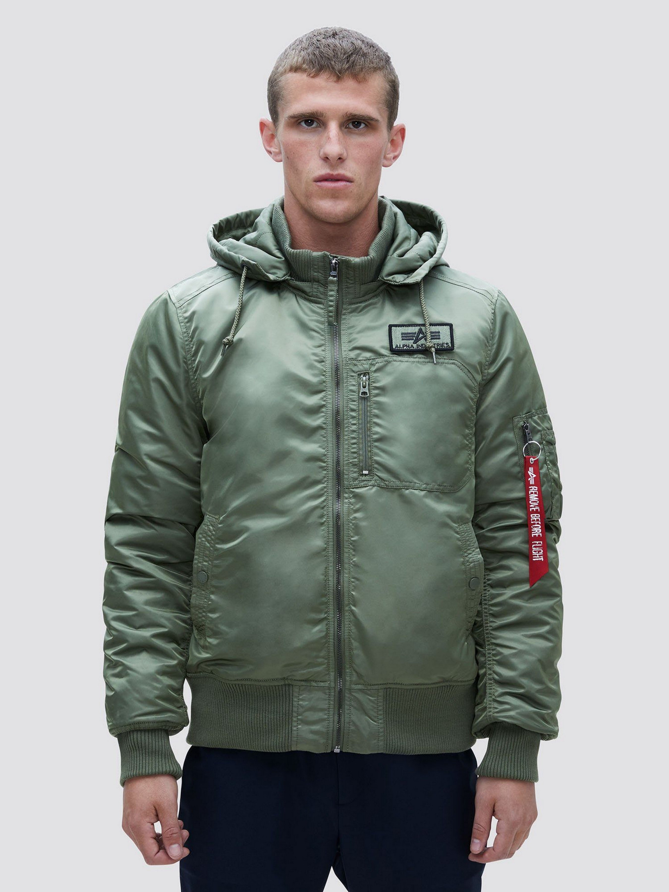 Бомбер Alpha Industries MA-1 HOODED RIB модель MJM49501C1_310 Фото