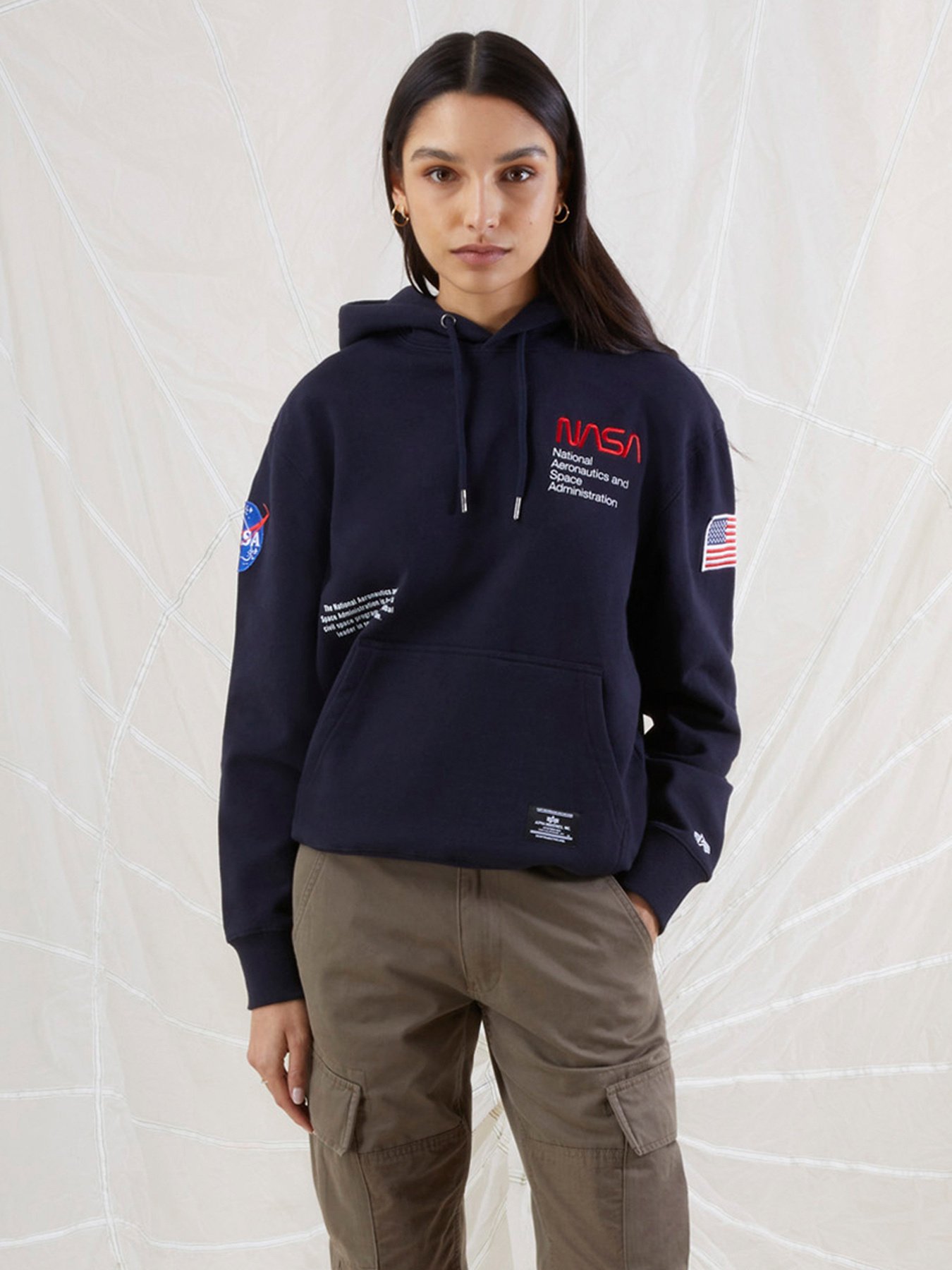 Худи Alpha Industries Nasa Worm Logo модель USN53000C1_410 Фото